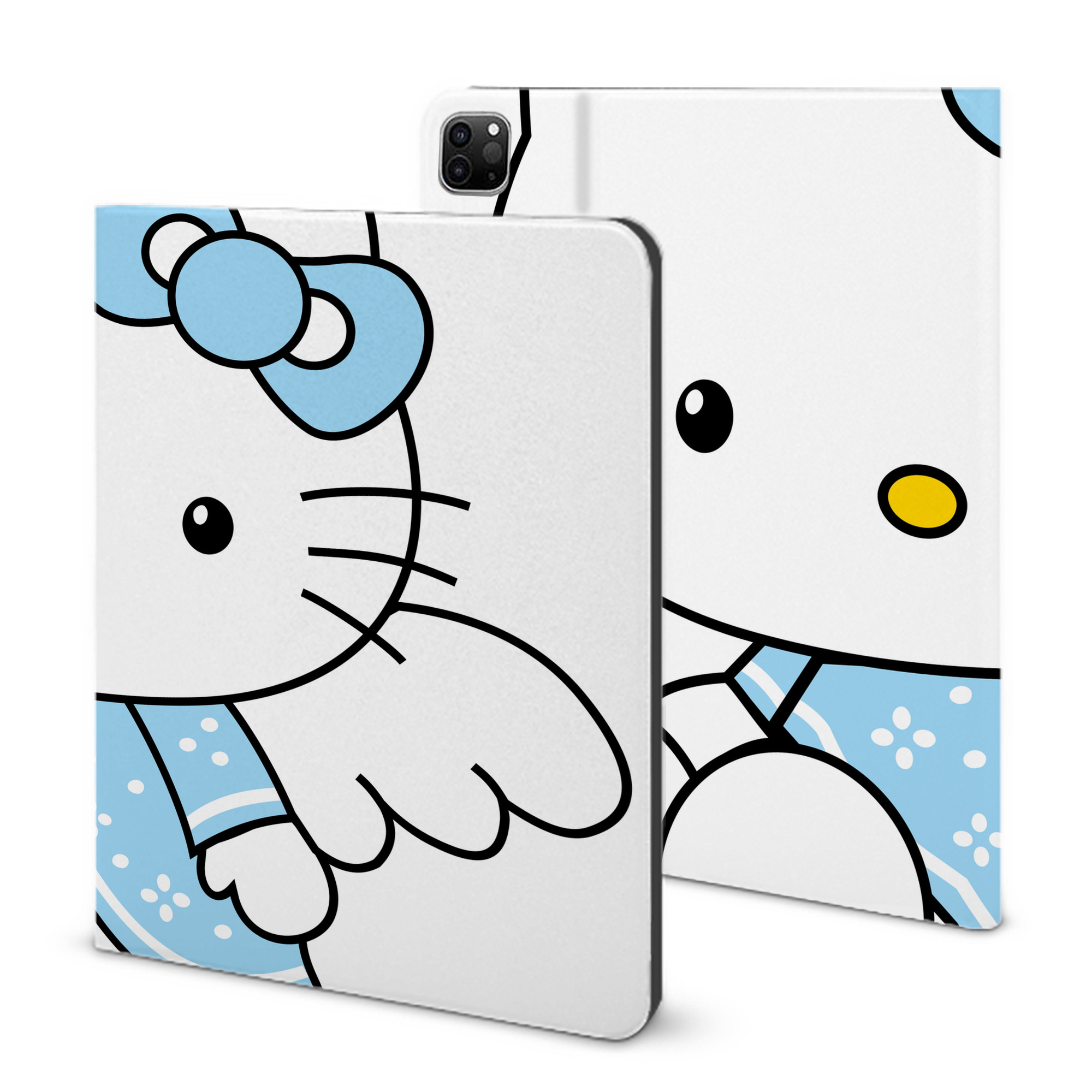 （画像用） Hello Kitty ハローキティ IPad ケース ブック型 PUレザー TPU 耐衝撃 軽量 薄型 ペン収納なし 全面保護 IPad 各モデル対応